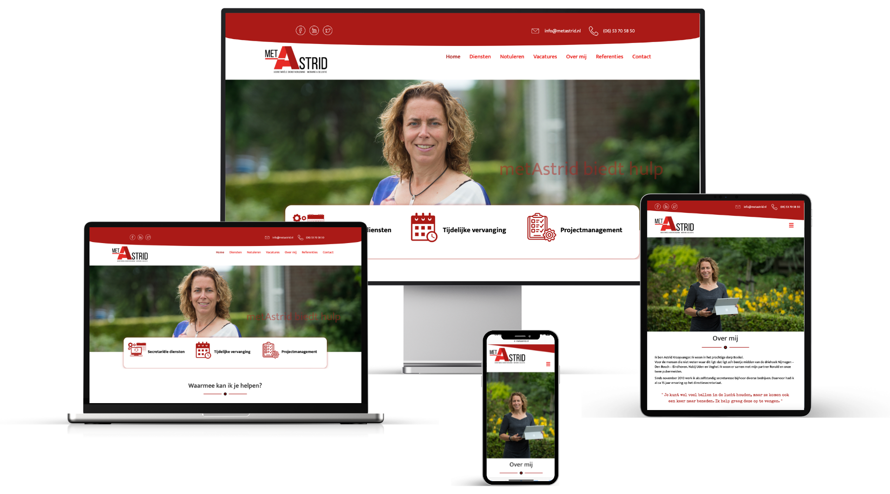 Portfolio voorbeeld website metAstrid